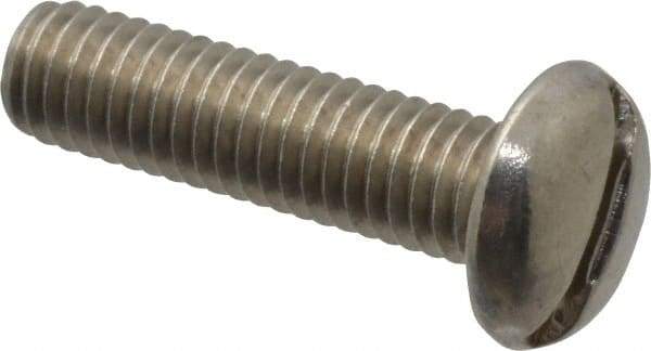 Value Collection - #10-32 UNF, 3/4" Length Under Head Slotted Drive Machine Screw - Pan Head, Grade 18-8 Stainless Steel, Uncoated, Without Washer - Eagle Tool & Supply