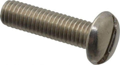 Value Collection - #10-32 UNF, 3/4" Length Under Head Slotted Drive Machine Screw - Pan Head, Grade 18-8 Stainless Steel, Uncoated, Without Washer - Eagle Tool & Supply