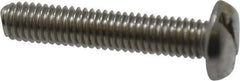 Value Collection - #10-32 UNF, 1" Length Under Head Slotted Drive Machine Screw - Pan Head, Grade 18-8 Stainless Steel, Uncoated, Without Washer - Eagle Tool & Supply