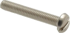 Value Collection - #10-32 UNF, 1-1/4" Length Under Head Slotted Drive Machine Screw - Pan Head, Grade 18-8 Stainless Steel, Uncoated, Without Washer - Eagle Tool & Supply