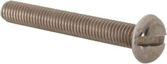 Value Collection - #10-32 UNF, 1-1/2" Length Under Head Slotted Drive Machine Screw - Pan Head, Grade 18-8 Stainless Steel, Uncoated, Without Washer - Eagle Tool & Supply