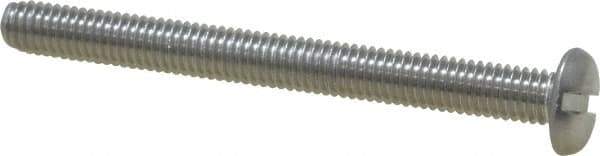 Value Collection - #10-32 UNF, 2" Length Under Head Slotted Drive Machine Screw - Pan Head, Grade 18-8 Stainless Steel, Uncoated, Without Washer - Eagle Tool & Supply