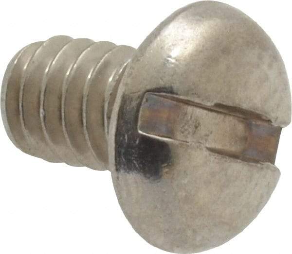 Value Collection - 1/4-20 UNC, 3/8" Length Under Head Slotted Drive Machine Screw - Pan Head, Grade 18-8 Stainless Steel, Uncoated, Without Washer - Eagle Tool & Supply
