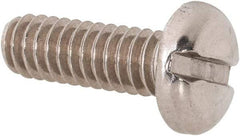 Value Collection - 1/4-20 UNC, 3/4" Length Under Head Slotted Drive Machine Screw - Pan Head, Grade 18-8 Stainless Steel, Uncoated, Without Washer - Eagle Tool & Supply