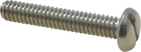 Value Collection - 1/4-20 UNC, 1-1/2" Length Under Head Slotted Drive Machine Screw - Pan Head, Grade 18-8 Stainless Steel, Uncoated, Without Washer - Eagle Tool & Supply