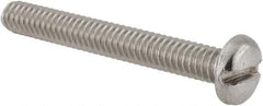Value Collection - 1/4-20 UNC, 2" Length Under Head Slotted Drive Machine Screw - Pan Head, Grade 18-8 Stainless Steel, Uncoated, Without Washer - Eagle Tool & Supply