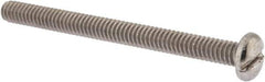Value Collection - 1/4-20 UNC, 3" Length Under Head Slotted Drive Machine Screw - Pan Head, Grade 18-8 Stainless Steel, Uncoated, Without Washer - Eagle Tool & Supply