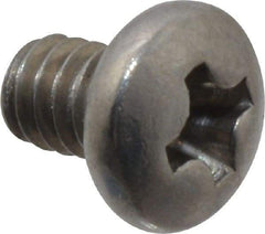 Value Collection - #2-56 UNC, 1/8" Length Under Head Phillips Drive Machine Screw - Pan Head, Grade 18-8 Stainless Steel, Uncoated, Without Washer - Eagle Tool & Supply