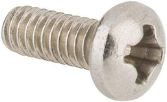 Value Collection - #2-56 UNC, 1/4" Length Under Head Phillips Drive Machine Screw - Pan Head, Grade 18-8 Stainless Steel, Uncoated, Without Washer - Eagle Tool & Supply