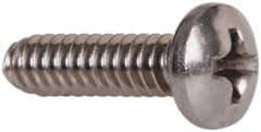 Value Collection - #6-32 UNC, 1/2" Length Under Head Phillips Drive Machine Screw - Pan Head, Grade 18-8 Stainless Steel, Uncoated, Without Washer - Eagle Tool & Supply