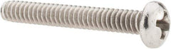 Value Collection - #6-32 UNC, 1" Length Under Head Phillips Drive Machine Screw - Pan Head, Grade 18-8 Stainless Steel, Uncoated, Without Washer - Eagle Tool & Supply