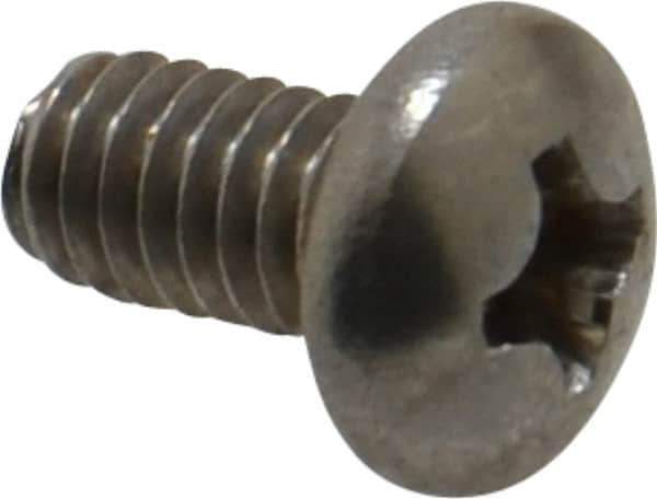 Value Collection - #8-32 UNC, 5/16" Length Under Head Phillips Drive Machine Screw - Pan Head, Grade 18-8 Stainless Steel, Uncoated, Without Washer - Eagle Tool & Supply