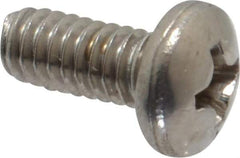 Value Collection - #8-32 UNC, 3/8" Length Under Head Phillips Drive Machine Screw - Pan Head, Grade 18-8 Stainless Steel, Uncoated, Without Washer - Eagle Tool & Supply
