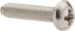 Value Collection - #8-32 UNC, 3/4" Length Under Head Phillips Drive Machine Screw - Pan Head, Grade 18-8 Stainless Steel, Uncoated, Without Washer - Eagle Tool & Supply