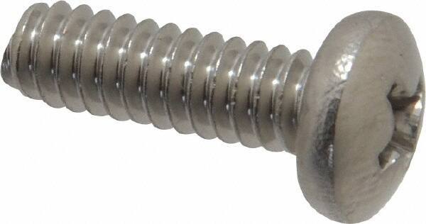 Value Collection - #10-24 UNC, 5/8" Length Under Head Phillips Drive Machine Screw - Pan Head, Grade 18-8 Stainless Steel, Uncoated, Without Washer - Eagle Tool & Supply