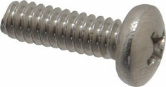 Value Collection - #10-24 UNC, 5/8" Length Under Head Phillips Drive Machine Screw - Pan Head, Grade 18-8 Stainless Steel, Uncoated, Without Washer - Eagle Tool & Supply