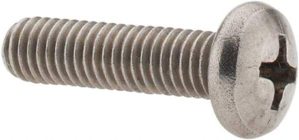 Value Collection - #10-24 UNC, 3/4" Length Under Head Phillips Drive Machine Screw - Pan Head, Grade 18-8 Stainless Steel, Uncoated, Without Washer - Eagle Tool & Supply