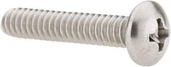 Value Collection - #10-24 UNC, 1" Length Under Head Phillips Drive Machine Screw - Pan Head, Grade 18-8 Stainless Steel, Uncoated, Without Washer - Eagle Tool & Supply