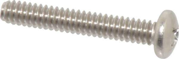 Value Collection - #10-24 UNC, 1-1/4" Length Under Head Phillips Drive Machine Screw - Pan Head, Grade 18-8 Stainless Steel, Uncoated, Without Washer - Eagle Tool & Supply