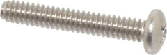 Value Collection - #10-24 UNC, 1-1/4" Length Under Head Phillips Drive Machine Screw - Pan Head, Grade 18-8 Stainless Steel, Uncoated, Without Washer - Eagle Tool & Supply