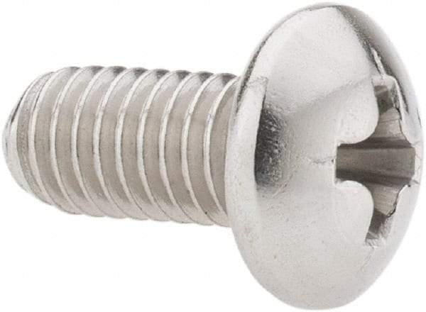 Value Collection - #10-32 UNF, 3/8" Length Under Head Phillips Drive Machine Screw - Pan Head, Grade 18-8 Stainless Steel, Uncoated, Without Washer - Eagle Tool & Supply