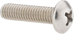 Value Collection - #10-32 UNF, 3/4" Length Under Head Phillips Drive Machine Screw - Pan Head, Grade 18-8 Stainless Steel, Uncoated, Without Washer - Eagle Tool & Supply