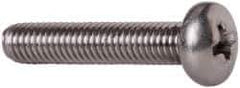 Value Collection - #10-32 UNF, 1" Length Under Head Phillips Drive Machine Screw - Pan Head, Grade 18-8 Stainless Steel, Uncoated, Without Washer - Eagle Tool & Supply