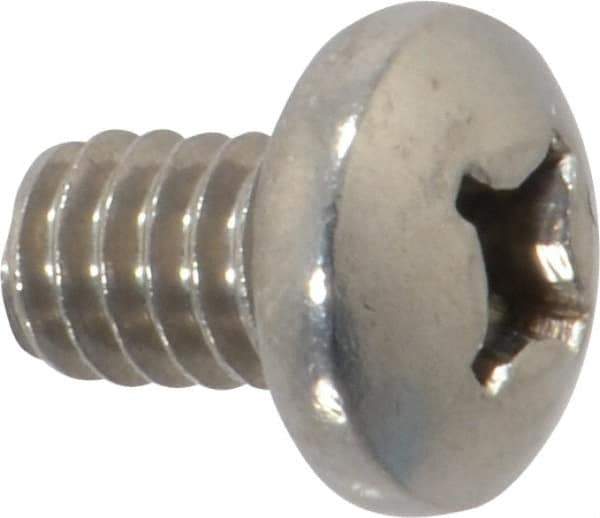 Value Collection - 1/4-20 UNC, 3/8" Length Under Head Phillips Drive Machine Screw - Pan Head, Grade 18-8 Stainless Steel, Uncoated, Without Washer - Eagle Tool & Supply
