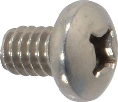 Value Collection - 1/4-20 UNC, 3/8" Length Under Head Phillips Drive Machine Screw - Pan Head, Grade 18-8 Stainless Steel, Uncoated, Without Washer - Eagle Tool & Supply