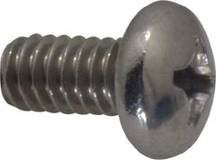 Value Collection - 1/4-20 UNC, 1/2" Length Under Head Phillips Drive Machine Screw - Pan Head, Grade 18-8 Stainless Steel, Uncoated, Without Washer - Eagle Tool & Supply