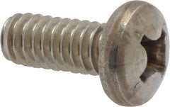 Value Collection - 1/4-20 UNC, 5/8" Length Under Head Phillips Drive Machine Screw - Pan Head, Grade 18-8 Stainless Steel, Uncoated, Without Washer - Eagle Tool & Supply