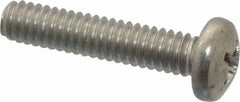 Value Collection - 1/4-20 UNC, 1-1/4" Length Under Head Phillips Drive Machine Screw - Pan Head, Grade 18-8 Stainless Steel, Uncoated, Without Washer - Eagle Tool & Supply