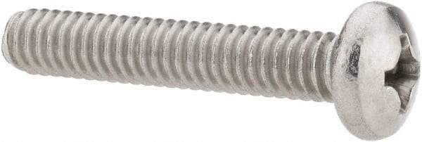 Value Collection - 1/4-20 UNC, 1-1/2" Length Under Head Phillips Drive Machine Screw - Pan Head, Grade 18-8 Stainless Steel, Uncoated, Without Washer - Eagle Tool & Supply