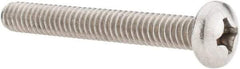 Value Collection - 1/4-20 UNC, 2" Length Under Head Phillips Drive Machine Screw - Pan Head, Grade 18-8 Stainless Steel, Uncoated, Without Washer - Eagle Tool & Supply