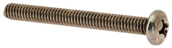 Value Collection - 1/4-20 UNC, 2-1/2" Length Under Head Phillips Drive Machine Screw - Pan Head, Grade 18-8 Stainless Steel, Uncoated, Without Washer - Eagle Tool & Supply