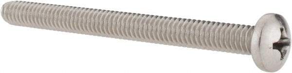 Value Collection - 1/4-20 UNC, 3" Length Under Head Phillips Drive Machine Screw - Pan Head, Grade 18-8 Stainless Steel, Uncoated, Without Washer - Eagle Tool & Supply
