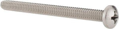 Value Collection - 1/4-20 UNC, 3" Length Under Head Phillips Drive Machine Screw - Pan Head, Grade 18-8 Stainless Steel, Uncoated, Without Washer - Eagle Tool & Supply