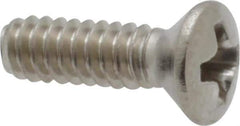 Value Collection - #4-40 UNC, 3/8" OAL Phillips Drive Machine Screw - Oval Head, Grade 18-8 Stainless Steel, Uncoated, Without Washer - Eagle Tool & Supply
