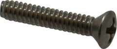 Value Collection - #6-32 UNC, 3/4" OAL Phillips Drive Machine Screw - Oval Head, Grade 18-8 Stainless Steel, Uncoated, Without Washer - Eagle Tool & Supply