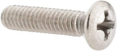 Value Collection - #8-32 UNC, 3/4" OAL Phillips Drive Machine Screw - Oval Head, Grade 18-8 Stainless Steel, Uncoated, Without Washer - Eagle Tool & Supply