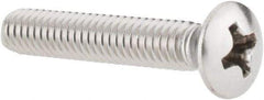 Value Collection - #8-32 UNC, 1" OAL Phillips Drive Machine Screw - Oval Head, Grade 18-8 Stainless Steel, Uncoated, Without Washer - Eagle Tool & Supply