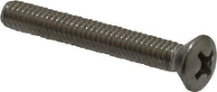 Value Collection - #8-32 UNC, 1-1/4" OAL Phillips Drive Machine Screw - Oval Head, Grade 18-8 Stainless Steel, Uncoated, Without Washer - Eagle Tool & Supply