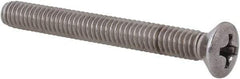 Value Collection - #8-32 UNC, 1-1/2" OAL Phillips Drive Machine Screw - Oval Head, Grade 18-8 Stainless Steel, Uncoated, Without Washer - Eagle Tool & Supply