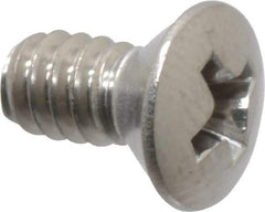 Value Collection - #10-24 UNC, 3/8" OAL Phillips Drive Machine Screw - Oval Head, Grade 18-8 Stainless Steel, Uncoated, Without Washer - Eagle Tool & Supply