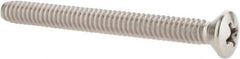 Value Collection - #10-24 UNC, 2" OAL Phillips Drive Machine Screw - Oval Head, Grade 18-8 Stainless Steel, Uncoated, Without Washer - Eagle Tool & Supply