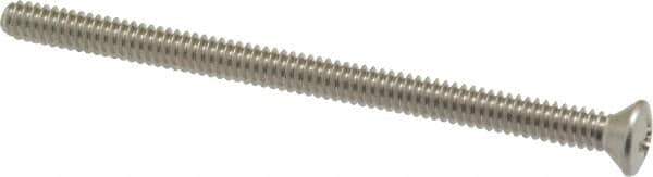 Value Collection - #10-24 UNC, 3" OAL Phillips Drive Machine Screw - Oval Head, Grade 18-8 Stainless Steel, Uncoated, Without Washer - Eagle Tool & Supply