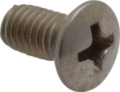 Value Collection - #10-32 UNF, 3/8" OAL Phillips Drive Machine Screw - Oval Head, Grade 18-8 Stainless Steel, Uncoated, Without Washer - Eagle Tool & Supply