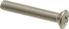 Value Collection - #10-32 UNF, 1-1/4" OAL Phillips Drive Machine Screw - Oval Head, Grade 18-8 Stainless Steel, Uncoated, Without Washer - Eagle Tool & Supply