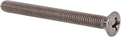 Value Collection - #10-32 UNF, 2" OAL Phillips Drive Machine Screw - Oval Head, Grade 18-8 Stainless Steel, Uncoated, Without Washer - Eagle Tool & Supply