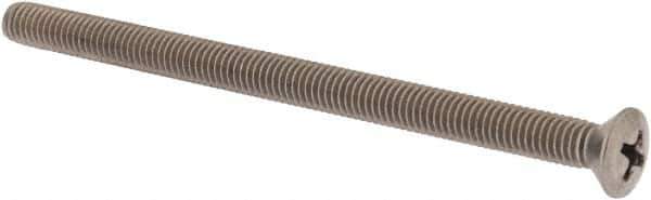 Value Collection - #10-32 UNF, 3" OAL Phillips Drive Machine Screw - Oval Head, Grade 18-8 Stainless Steel, Uncoated, Without Washer - Eagle Tool & Supply